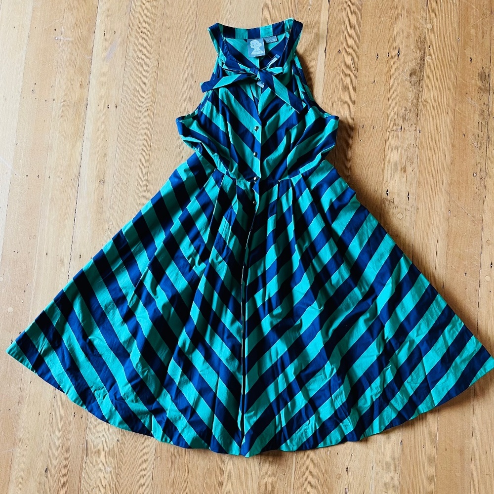 Anthropologie Girls from Savoy striped sleeveless dress